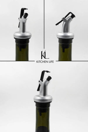 Ahşap Standlı Amber 2'li 750 Ml Zeytinyağı Sıvıyağ Şişesi - Ahşap Altlıklı Etiketli Cam Yağlık Seti - Justyol