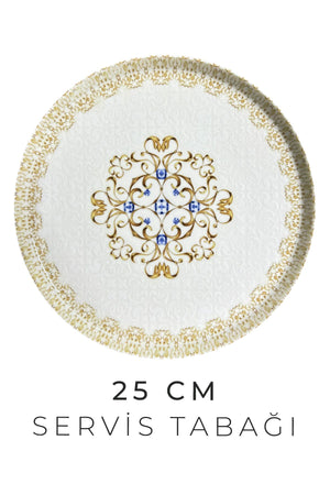 18 Parça 6 Kişilik Çiçek Valsi New Bone Porselen Yemek Takımı - Çorba Servis Yemek Tabağı Seti - Justyol