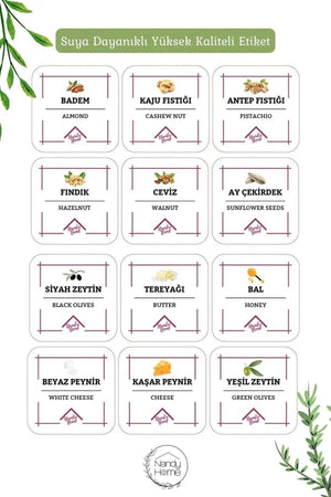 6'lı Set Silikon Conta Kapaklı Etiketli Kahvaltı & Çerezlik Takımı X3 0,75 Lt / X3 0,5 Lt - Justyol