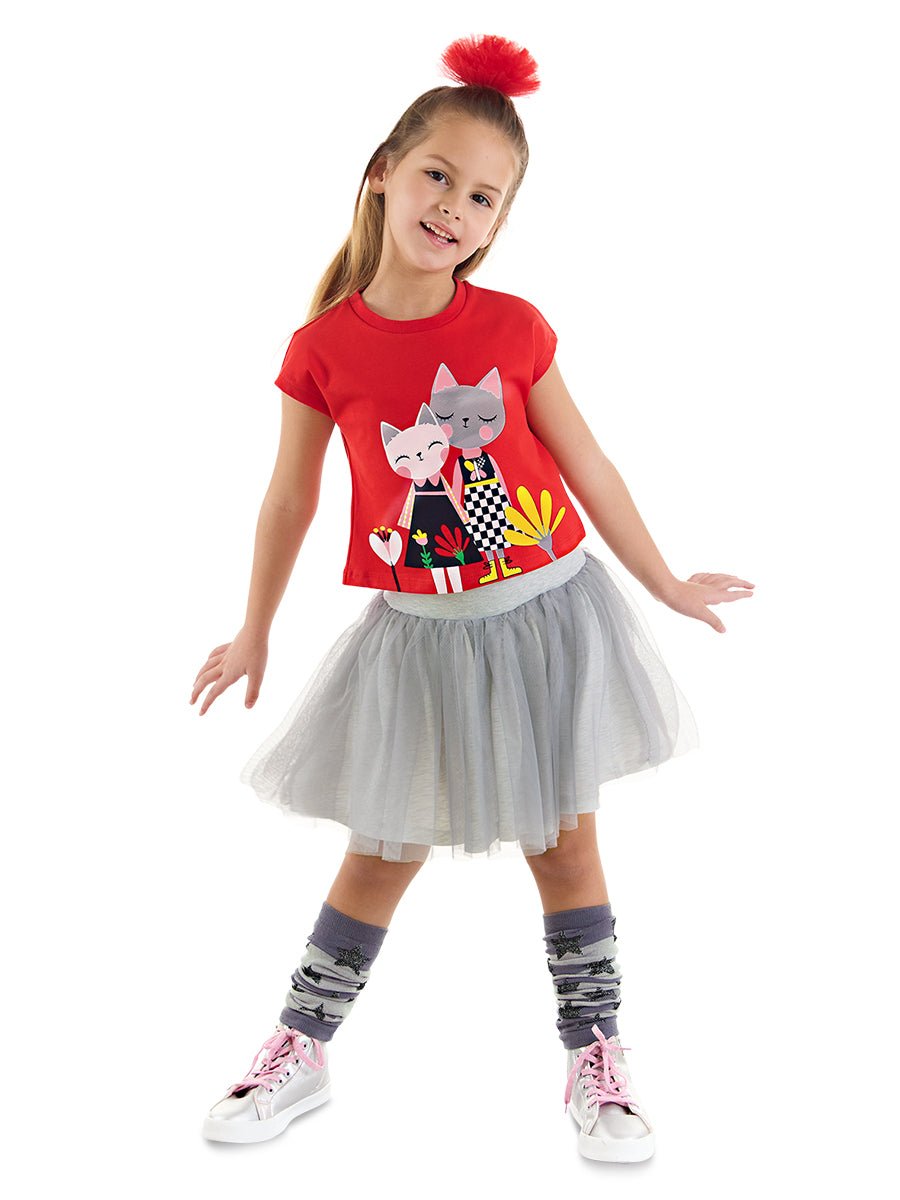 Jupe Fille Cat & Jack Taille 6X - Neuf Avec étiquettes - Motif Chat - Pour Enfant