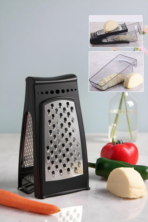 Lüx Paslanmaz Çelik Siyah Hazneli Rende - Profesyonelia Rende - Justyol