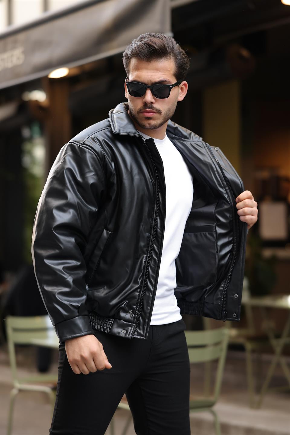 Style Blouson En Cuir Maje Blouson Cuir Noir Maje Style T 38 M 38 10
