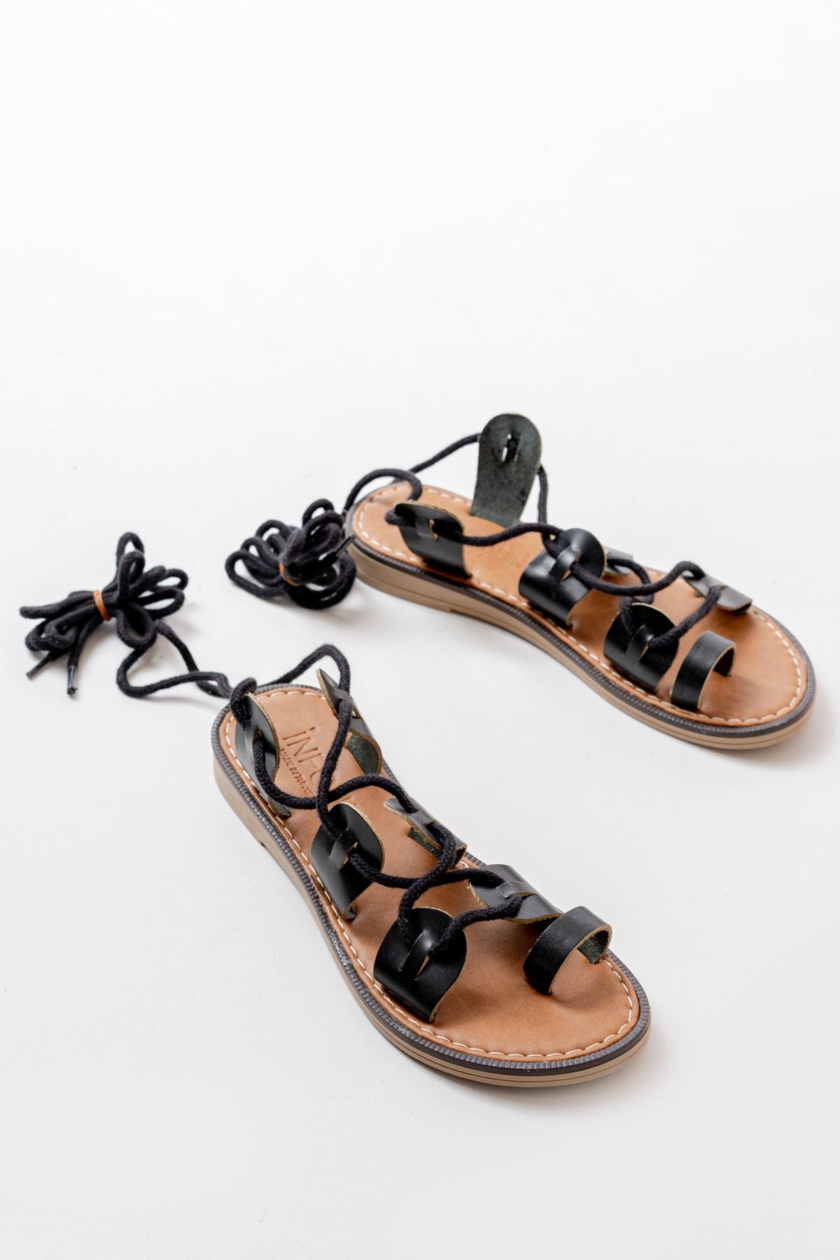 205 - 01bilekten bağlamali ortopedik hakiki deri kadin sandalet - Justyol