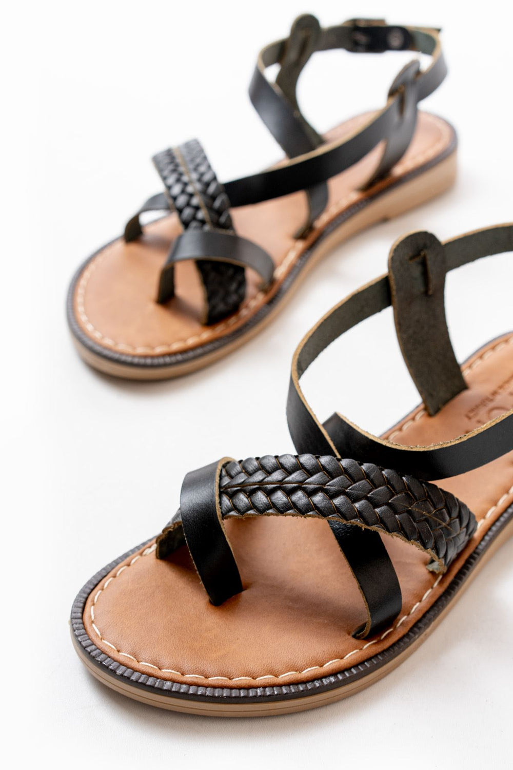 205-09 Sandales orthopédiques femme en cuir véritable