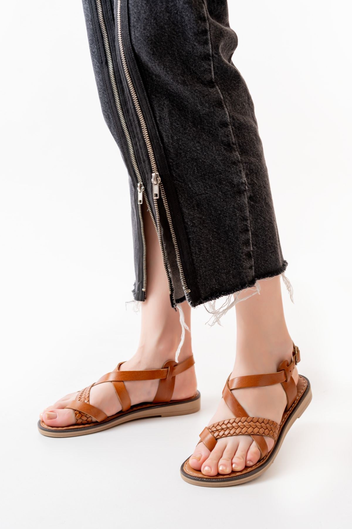 205 - 09ortopedik hakiki deri kadin sandalet - Justyol