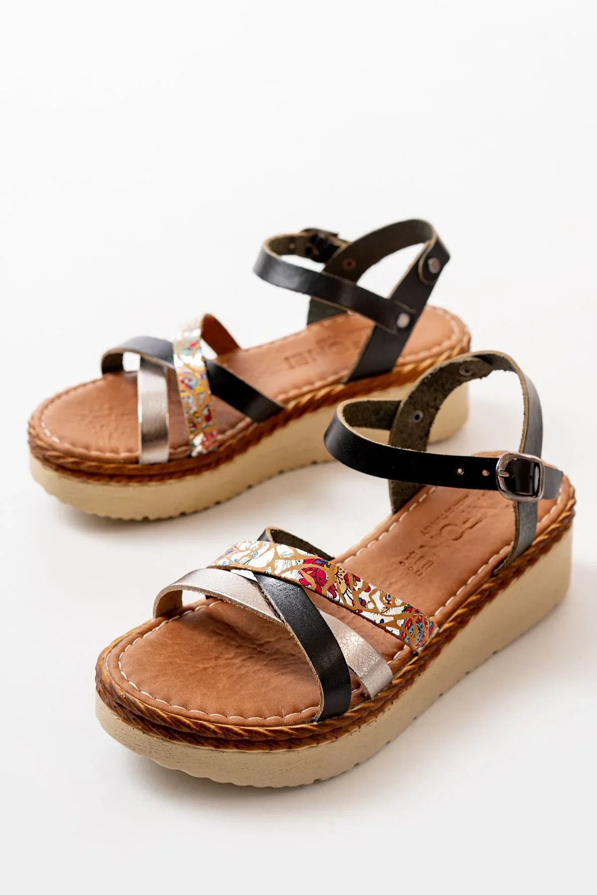 730-015Sandales femme orthopédiques en cuir véritable - Justyol