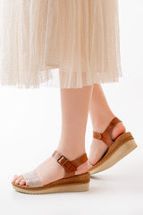 731 - 07ortopedik hakiki deri dolgu kadin sandalet - Justyol