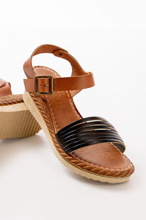 731 - 07ortopedik hakiki deri dolgu kadin sandalet - Justyol