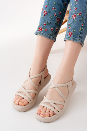 841 - 841lastikli günlük kadin sandalet - Justyol