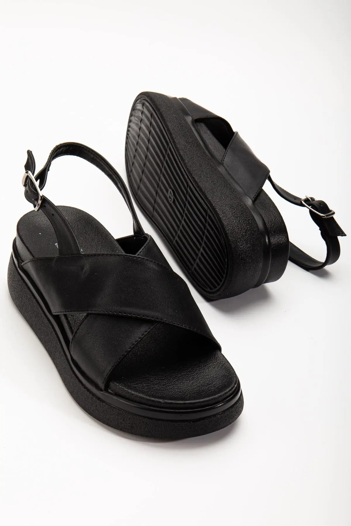 24422 - 1164dolgu topuk kadin sandalet - Justyol