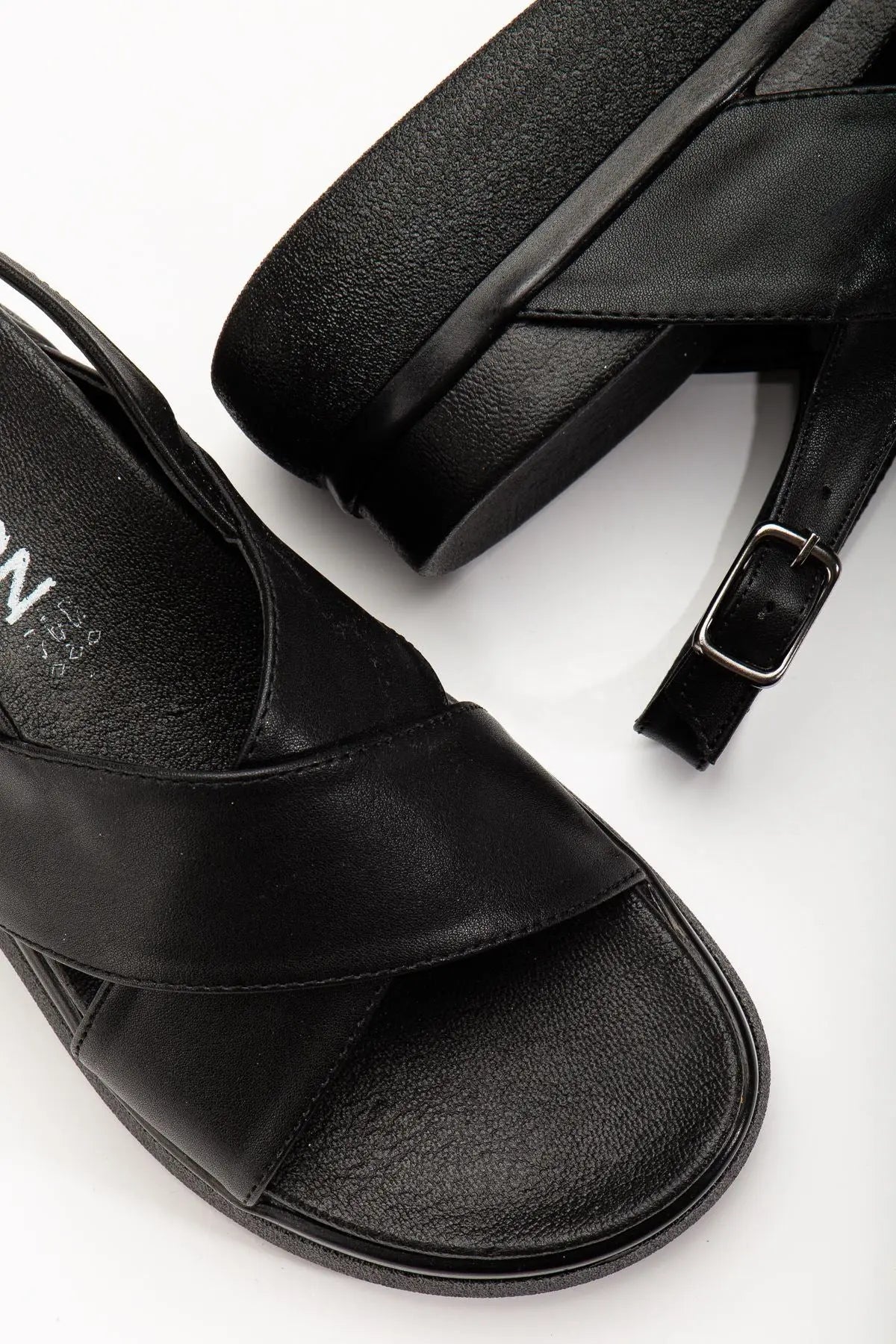 24422 - 1164dolgu topuk kadin sandalet - Justyol