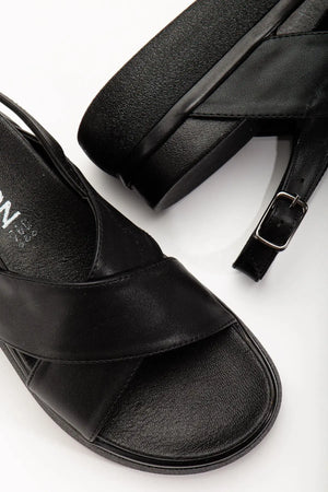 24422 - 1164dolgu topuk kadin sandalet - Justyol