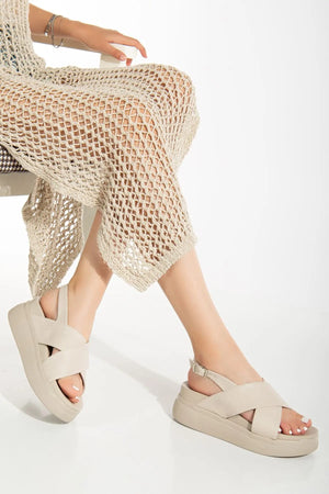 24422 - 1164dolgu topuk kadin sandalet - Justyol