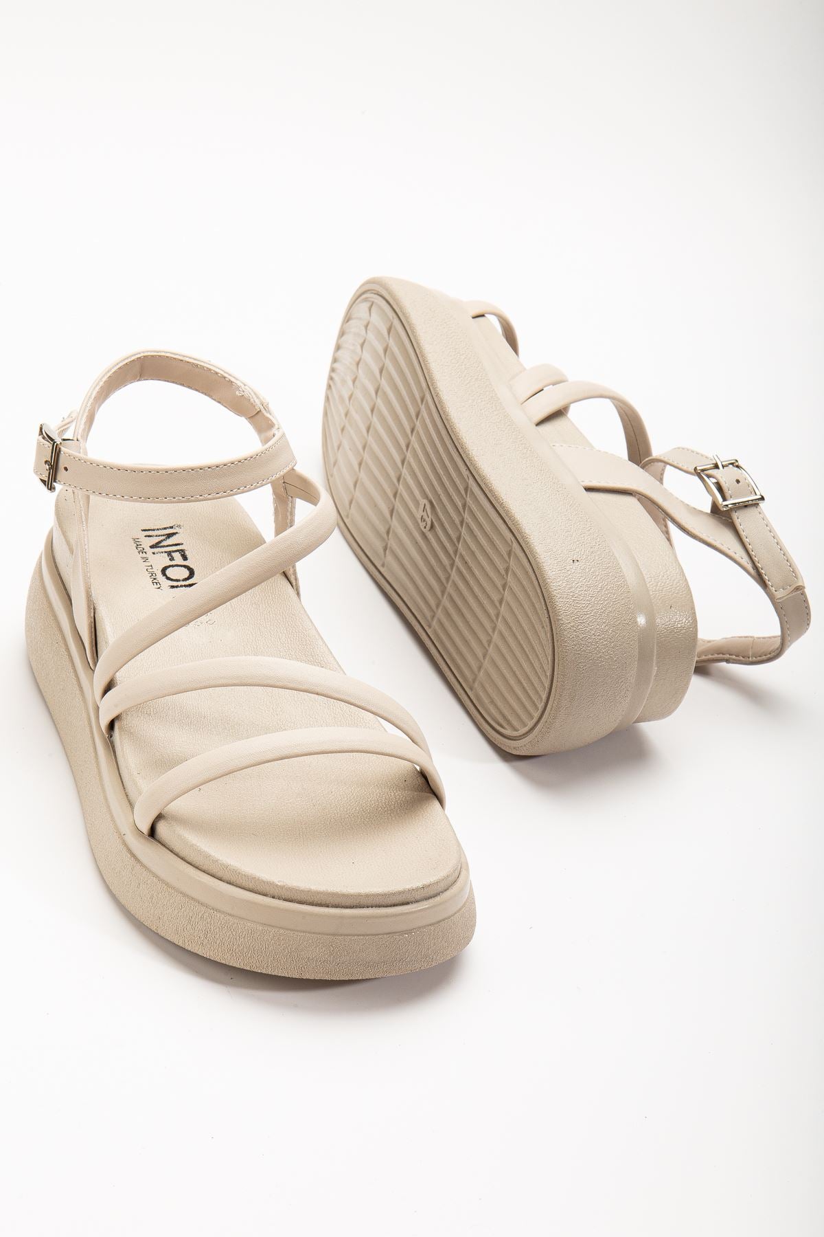 24422 - 844dolgu topuk kadin sandalet - Justyol