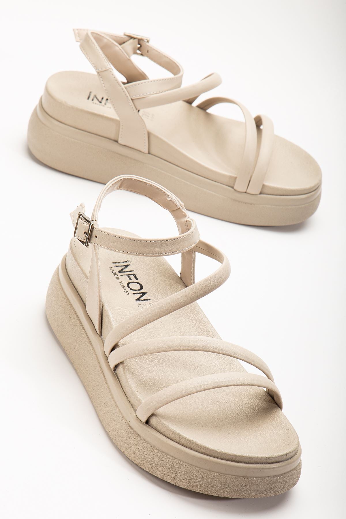 24422 - 844dolgu topuk kadin sandalet - Justyol