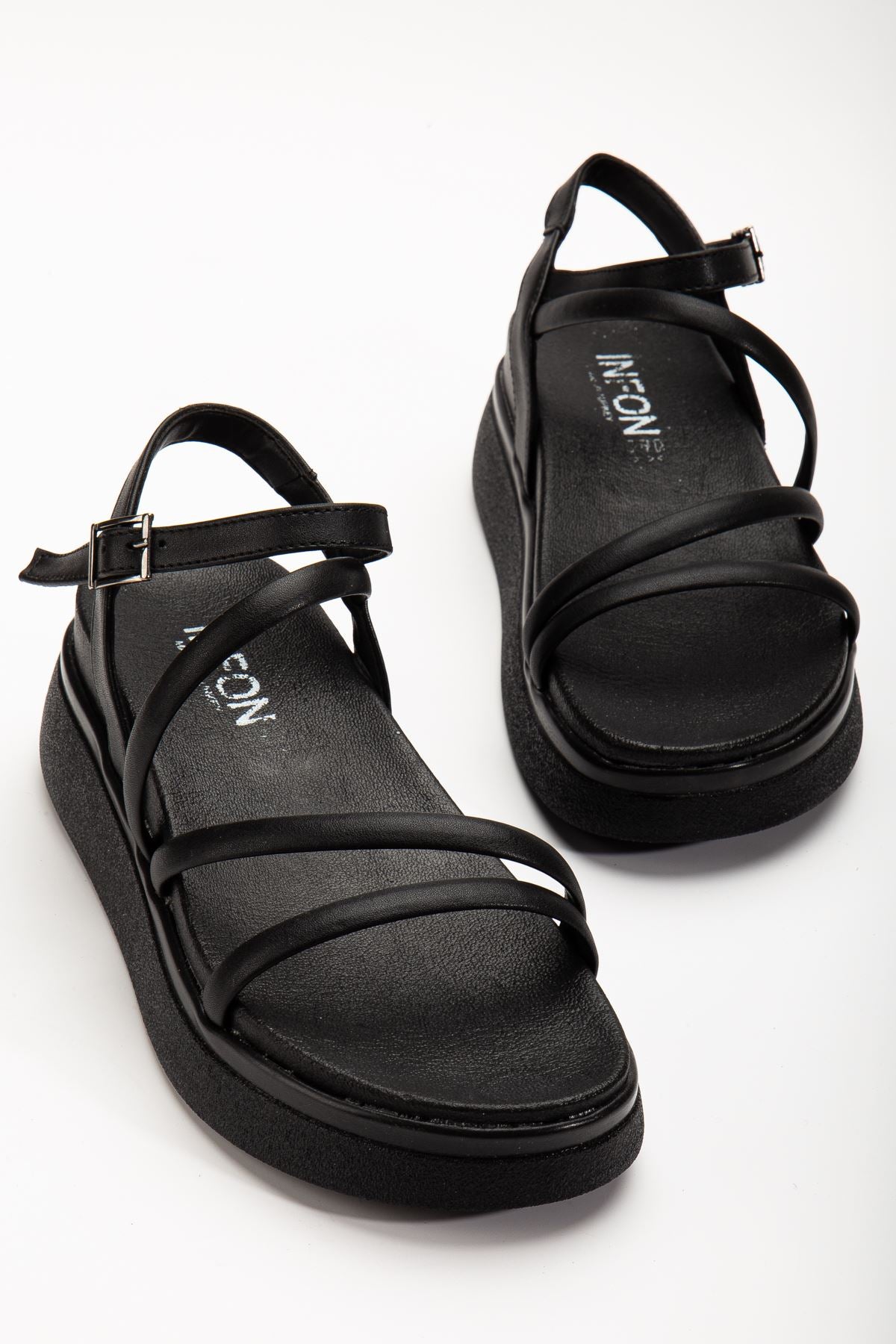 24422 - 844dolgu topuk kadin sandalet - Justyol