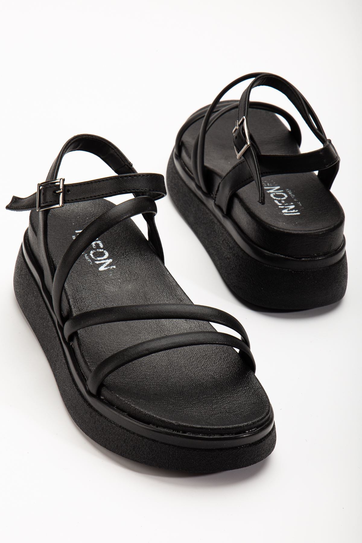 24422 - 844dolgu topuk kadin sandalet - Justyol