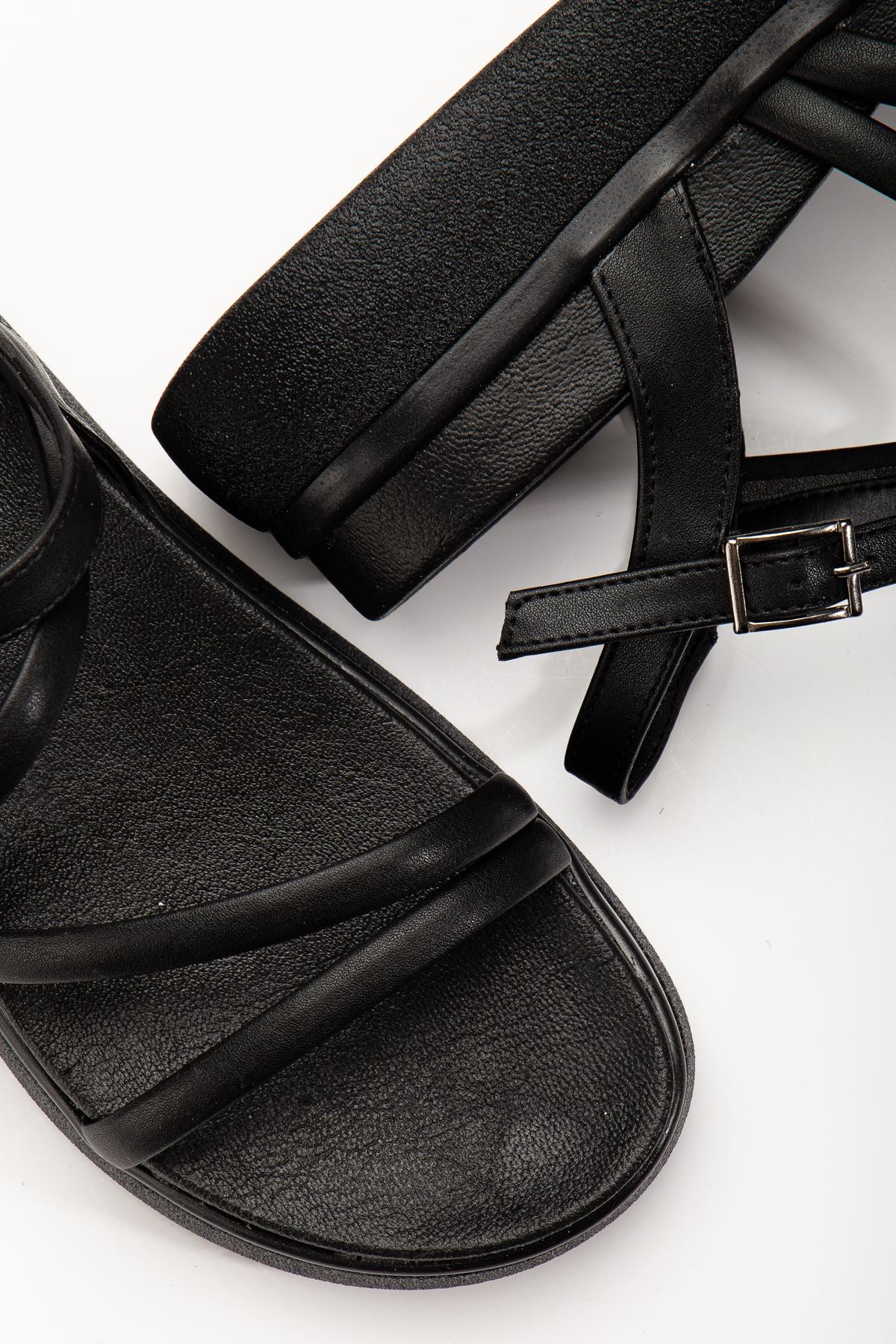 24422 - 844dolgu topuk kadin sandalet - Justyol