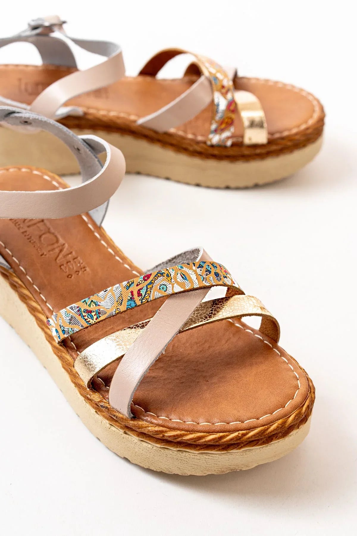 730-015Sandales femme orthopédiques en cuir véritable - Justyol