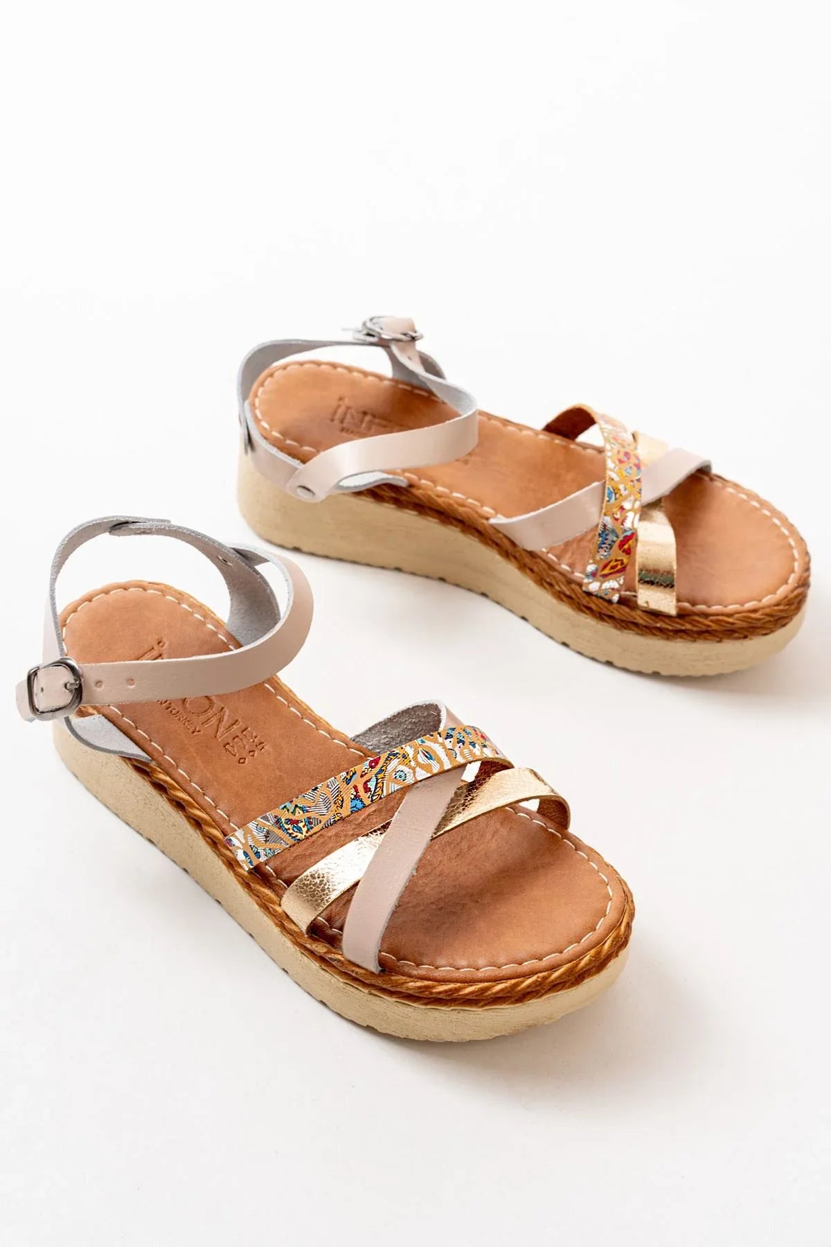 730-015Sandales femme orthopédiques en cuir véritable - Justyol