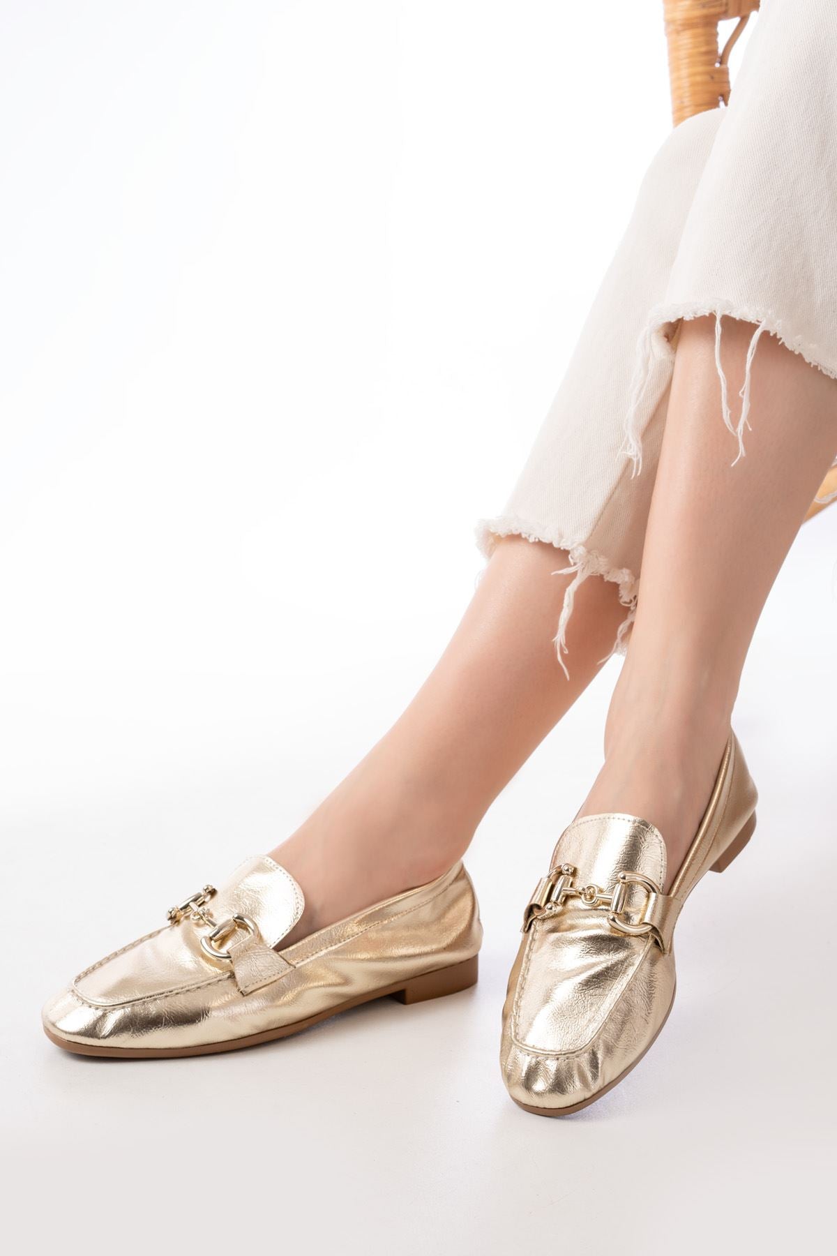 303süet toka aksesuarli günlük kadin babet - Justyol