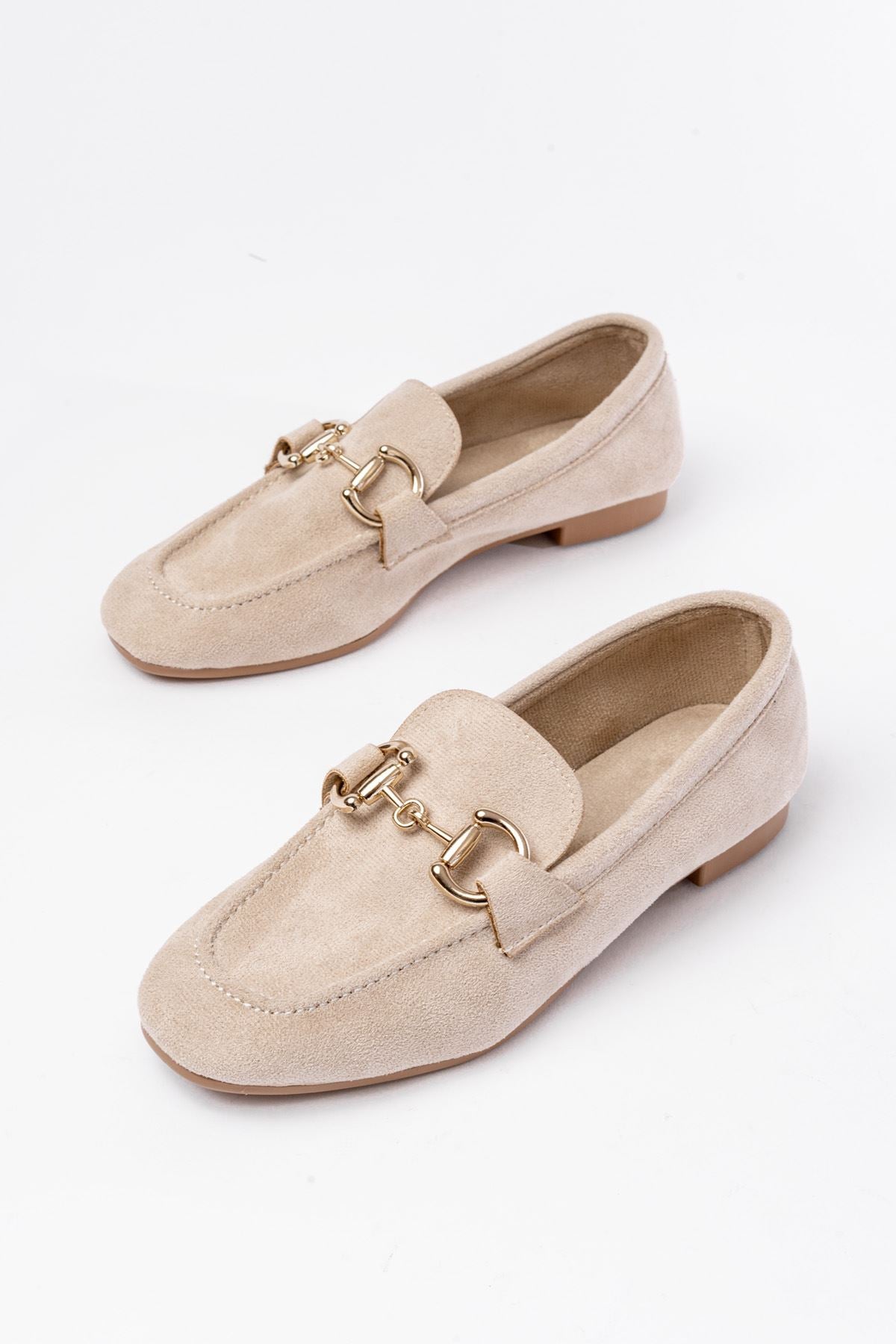 303süet toka aksesuarli günlük kadin babet - Justyol