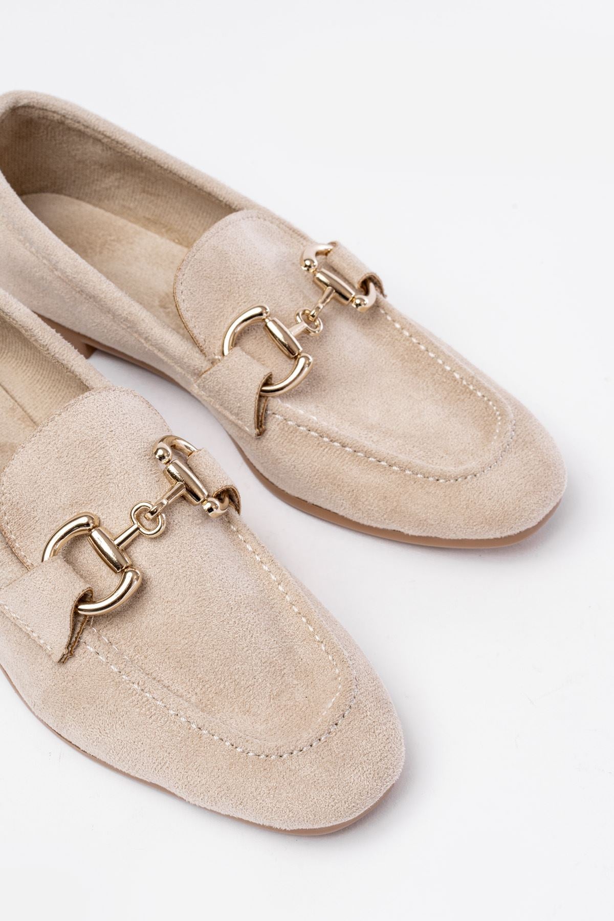 303süet toka aksesuarli günlük kadin babet - Justyol