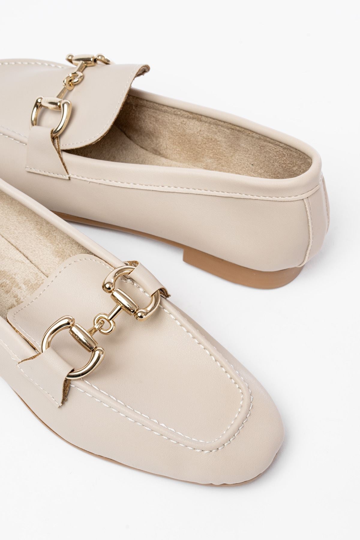 303süet toka aksesuarli günlük kadin babet - Justyol