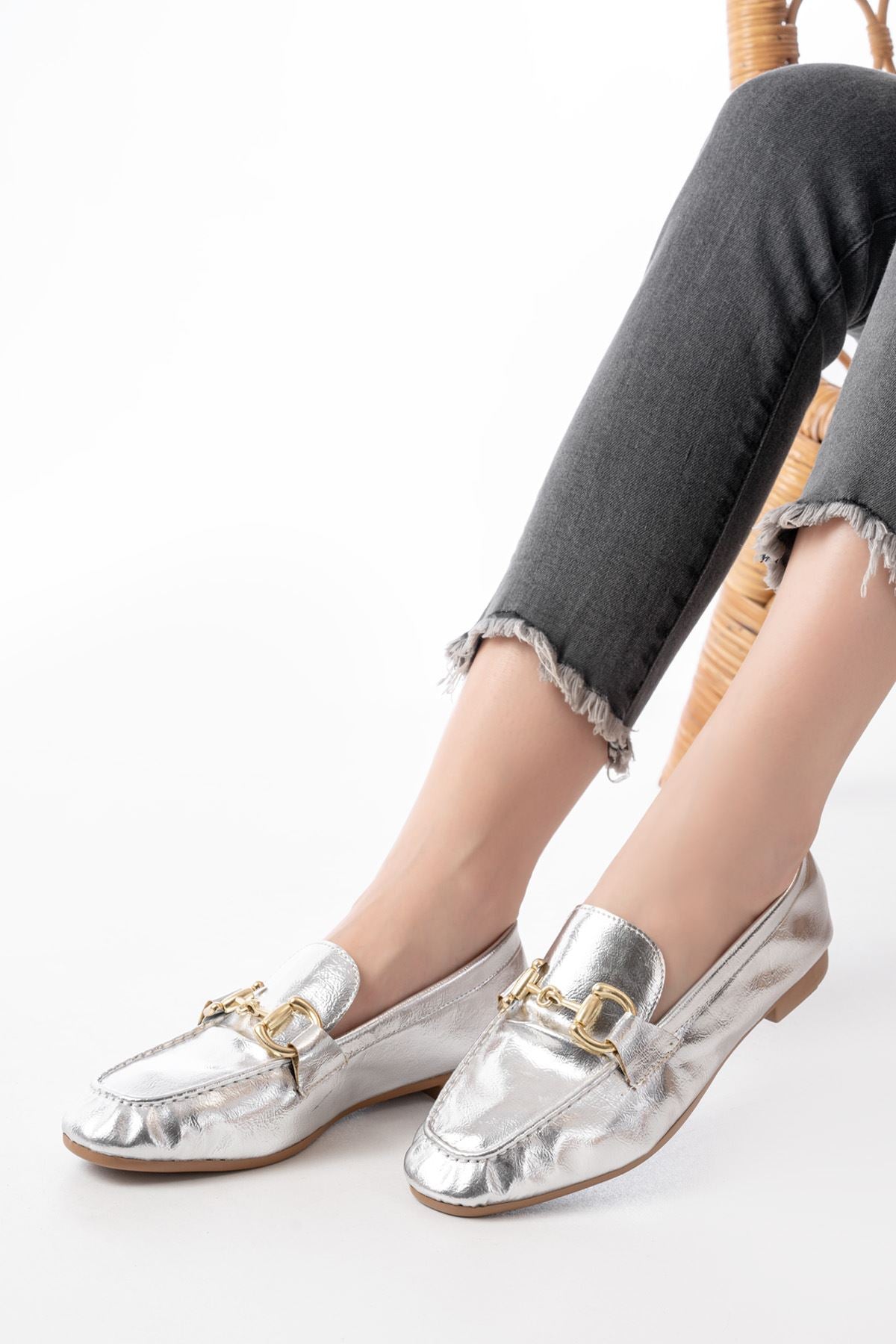 303süet toka aksesuarli günlük kadin babet - Justyol