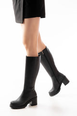 767 - 3013fermuarli günlük kadin çizme - Justyol