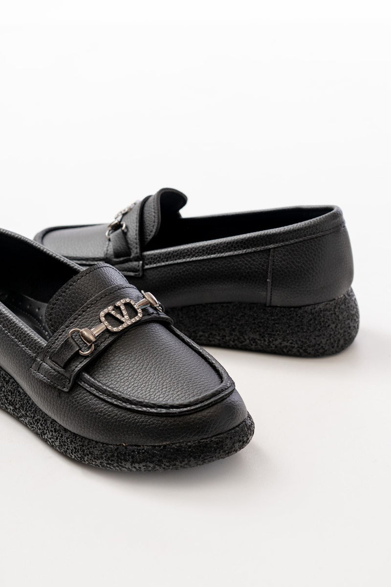 Mocassins Femme à Bijou Strass – Petit Talon 1,5 cm