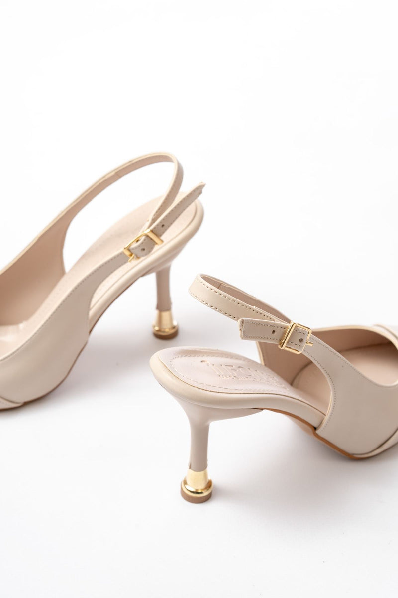 inf-1151Escarpins Slingback Femme Noirs à Talon 11 cm