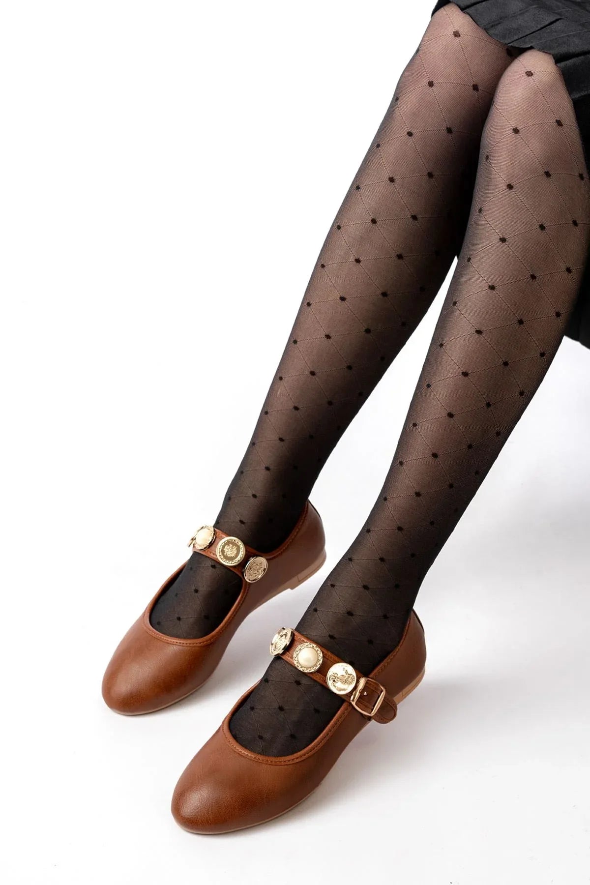 inf-6363Chaussures femme plates avec bride et boucle - Justyol