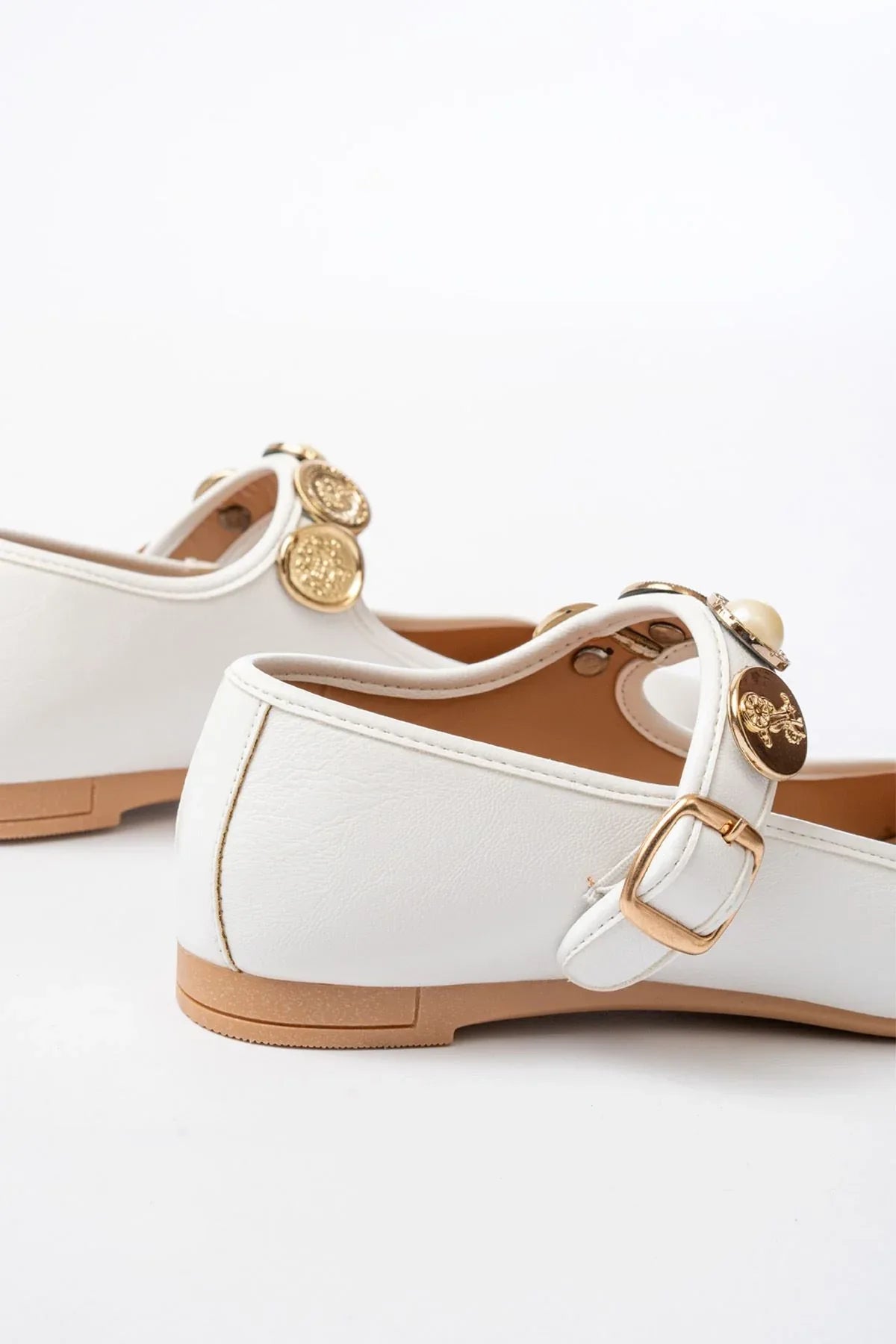 inf-6363Chaussures femme plates avec bride et boucle - Justyol