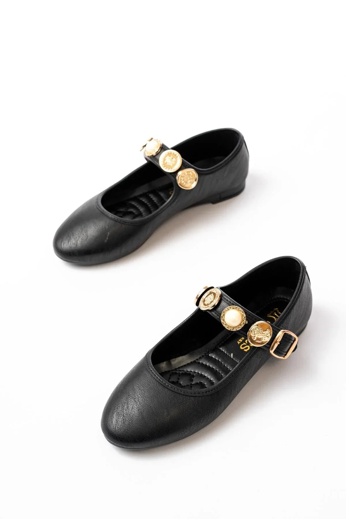 inf-6363Chaussures femme plates avec bride et boucle - Justyol