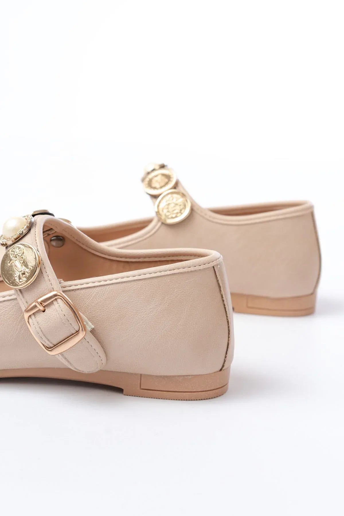 inf-6363Chaussures femme plates avec bride et boucle - Justyol
