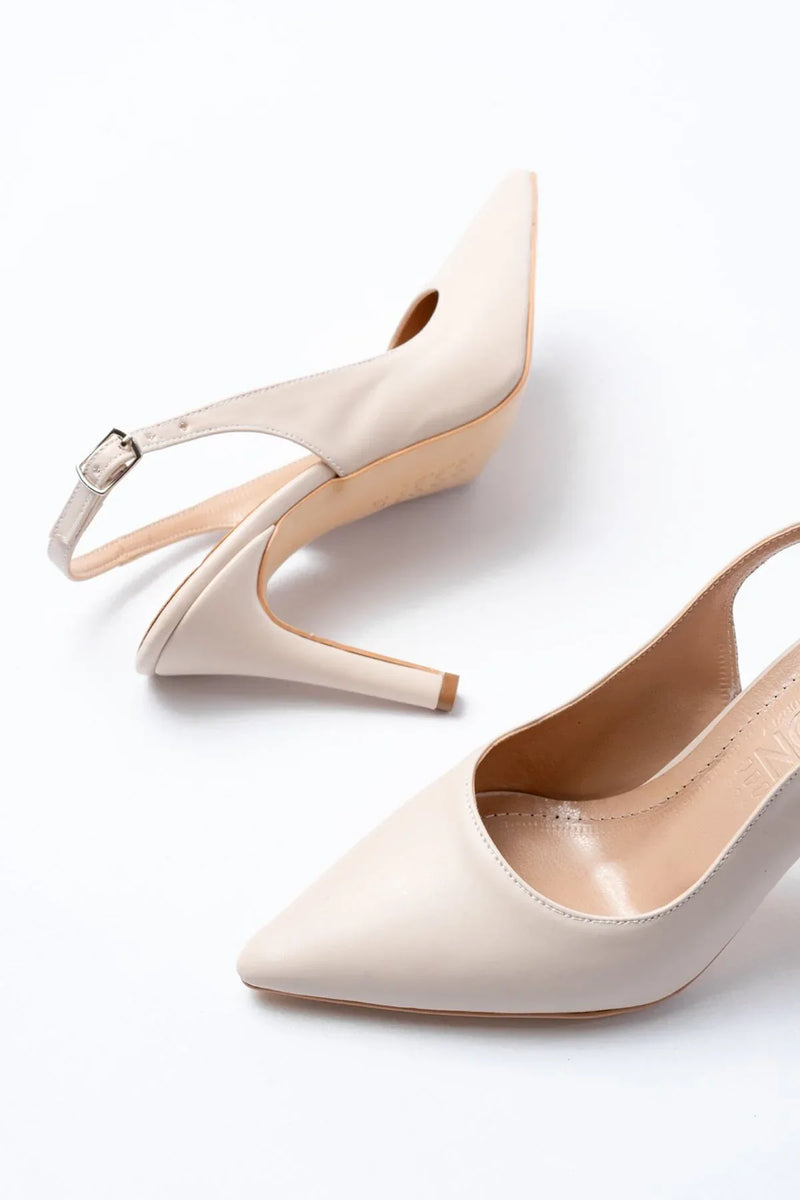 st-1153Escarpins femme vernies à talon 9 cm avec arrière ouvert
