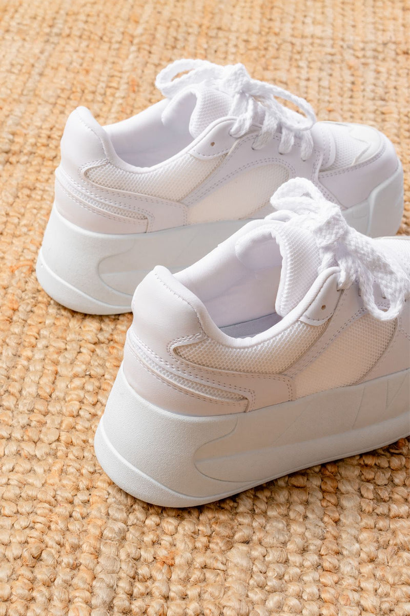 sp-190Baskets Femme à Plateforme en Maille