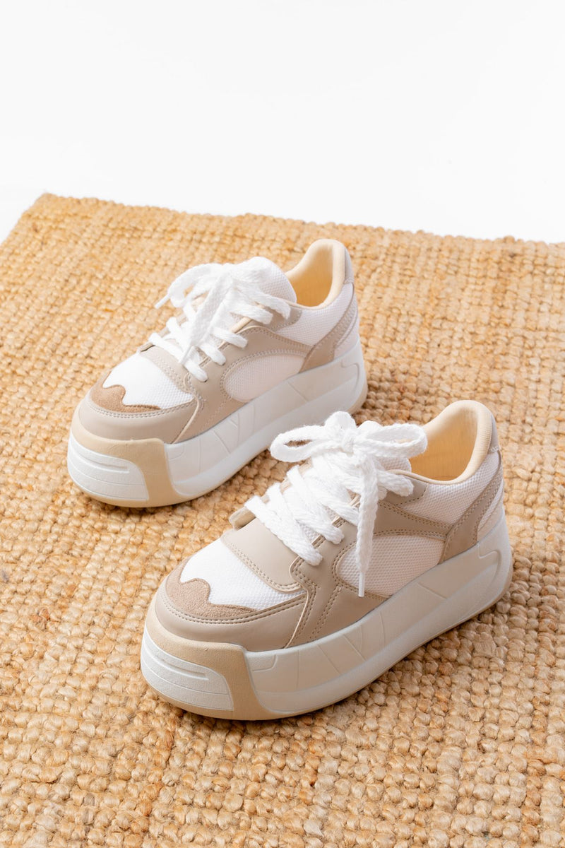 sp-190Baskets Femme à Plateforme en Maille