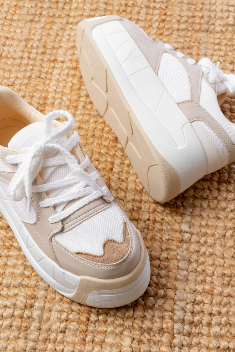 sp-190Baskets Femme à Plateforme en Maille