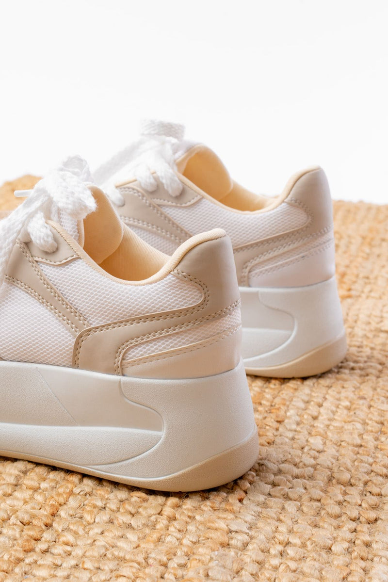 sp-190Baskets Femme à Plateforme en Maille