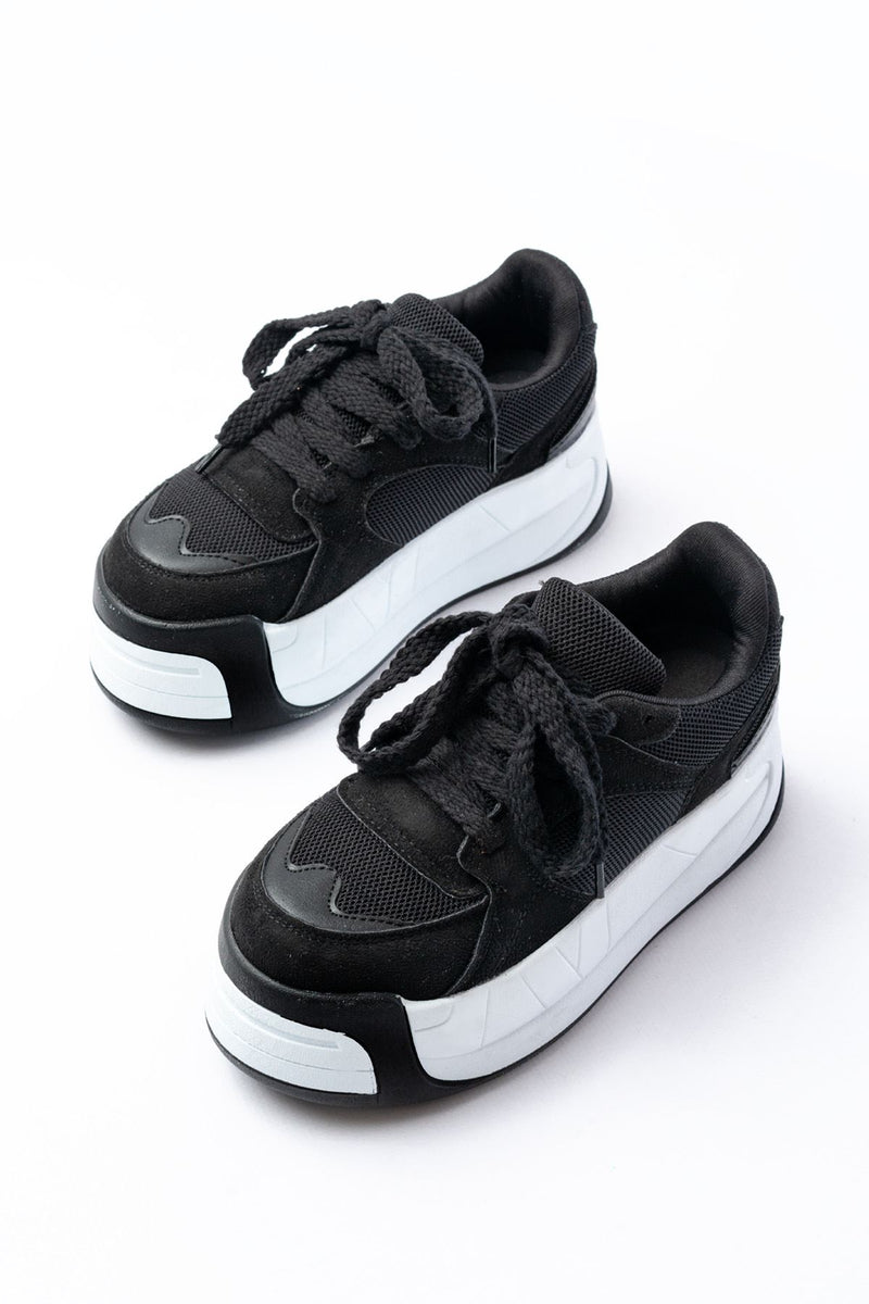 sp-190Baskets Femme à Plateforme en Maille