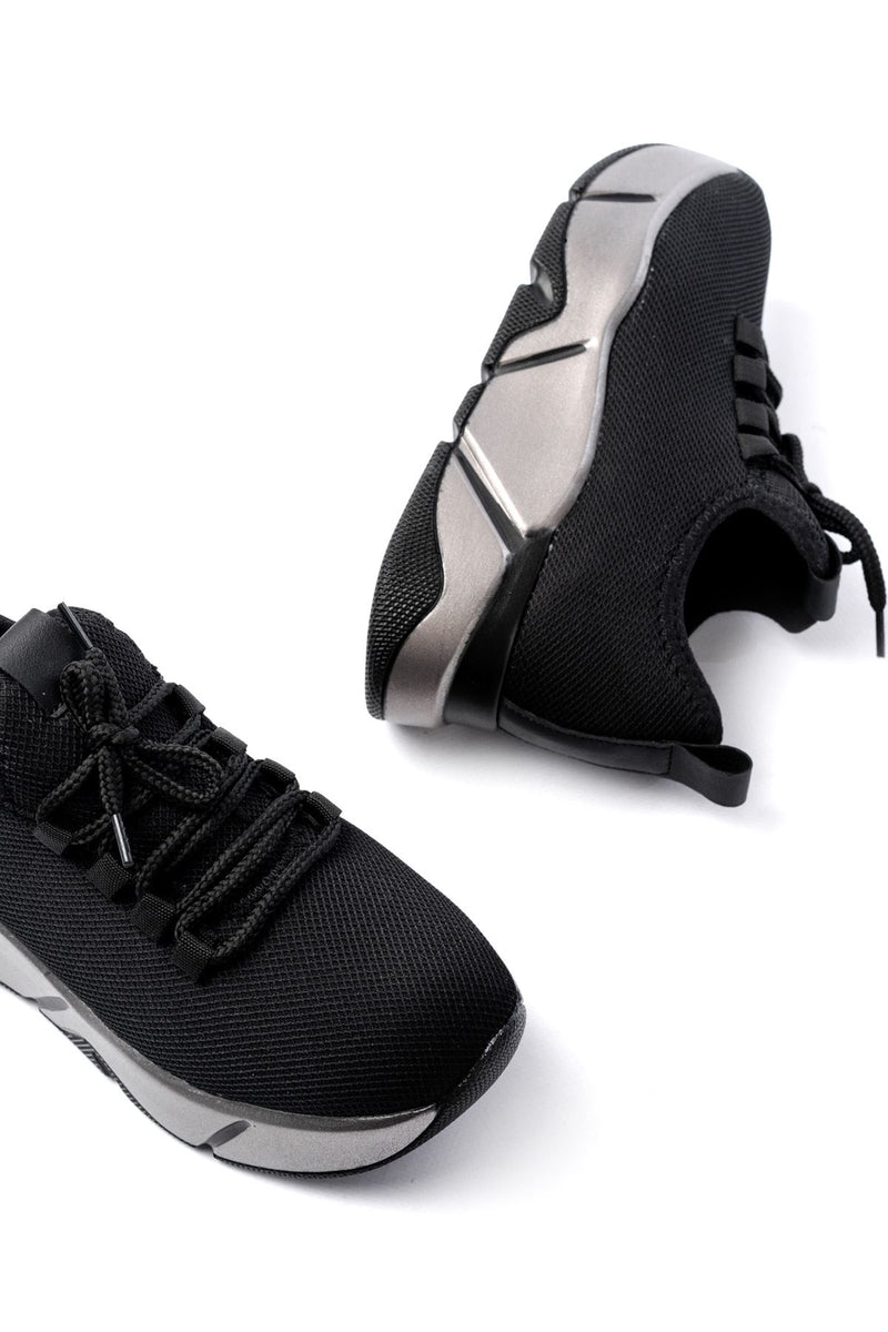 RS-400 Sneakers femmes avec lacets et semelle colorée - 5 cm