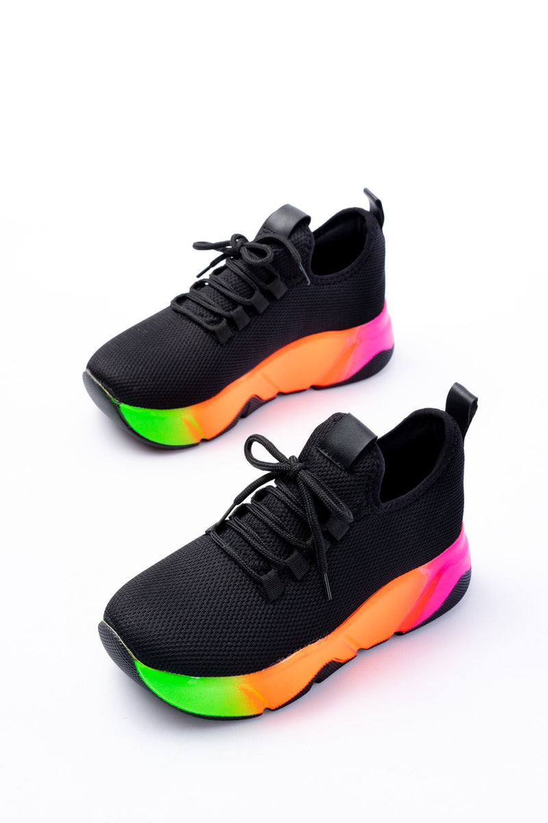 RS-400 Sneakers femmes avec lacets et semelle colorée - 5 cm