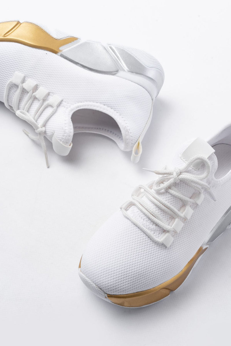 RS-400 Sneakers femmes avec lacets et semelle colorée - 5 cm