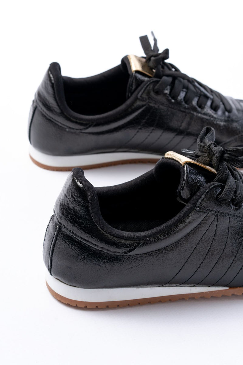 m-1009 Baskets Femme Argentées Vernis à Lacets