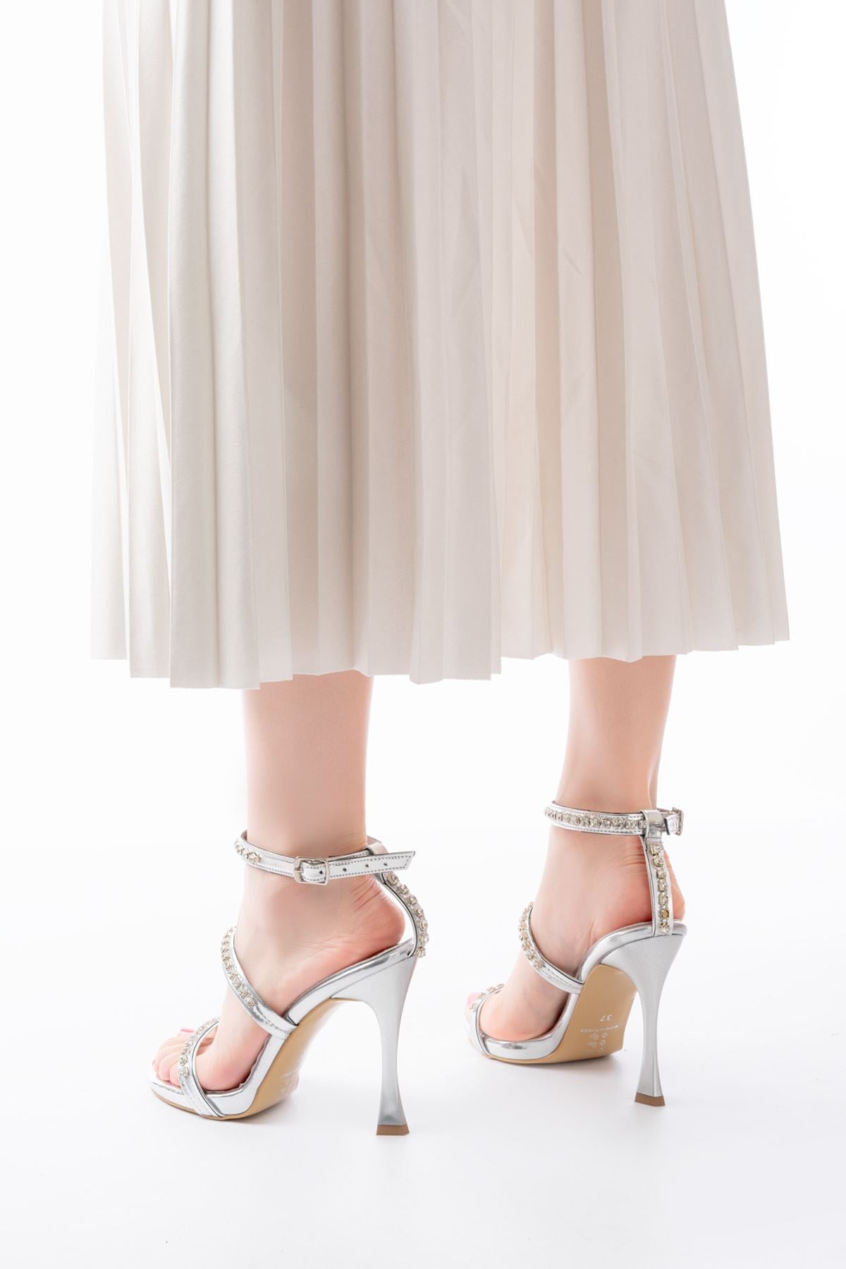 a - 40taşli platformlu topuklu kadin ayakkabi - Justyol