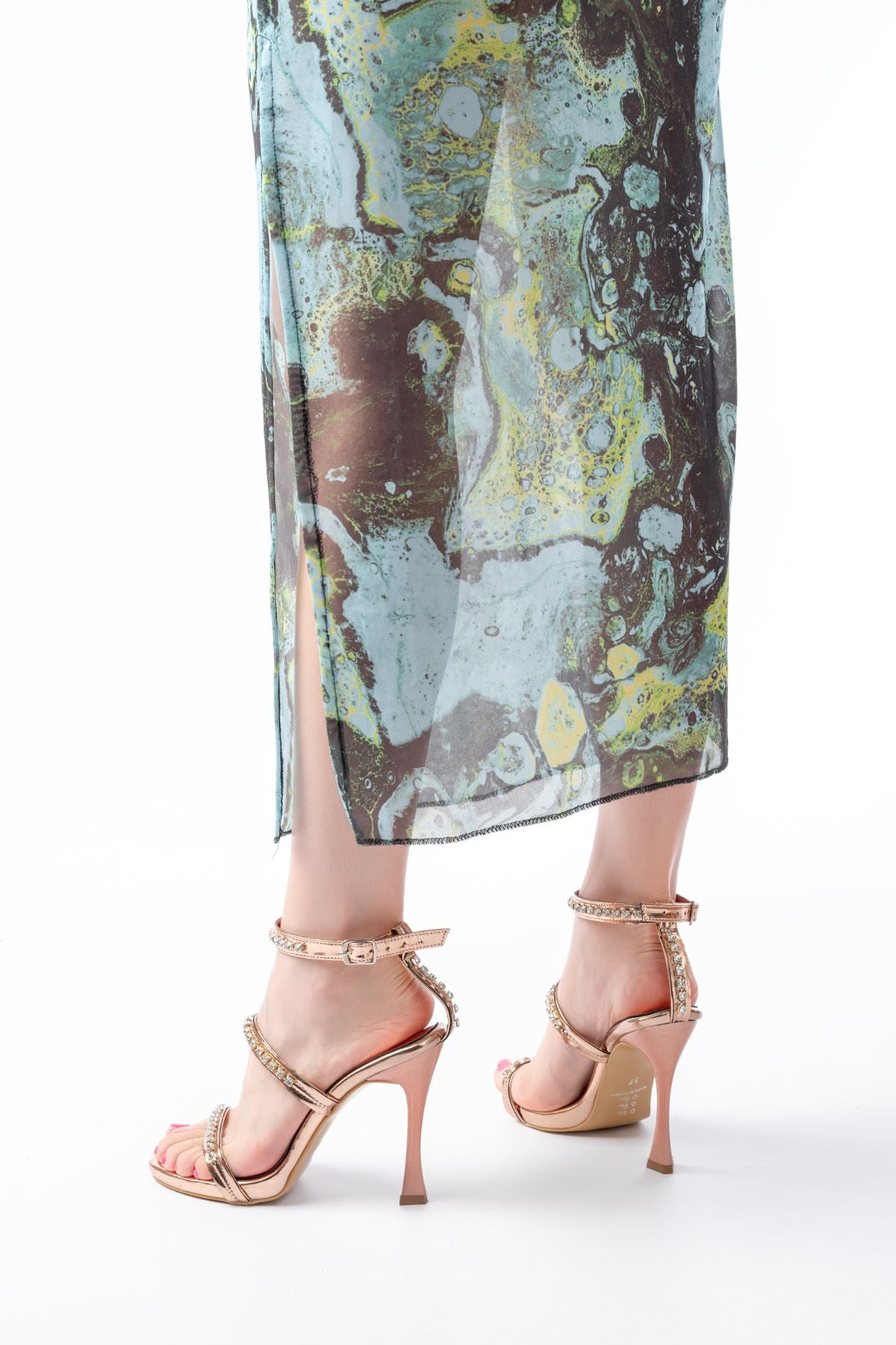 a - 40taşli platformlu topuklu kadin ayakkabi - Justyol