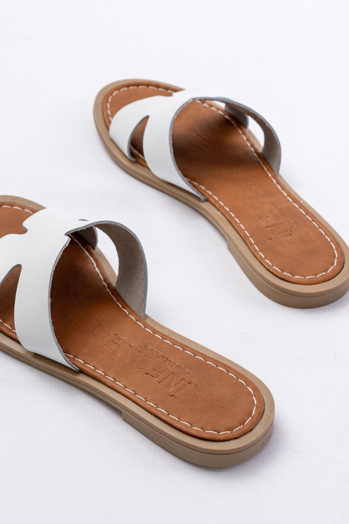 169 - 6100ortopedik hakiki deri kadin terlik - Justyol