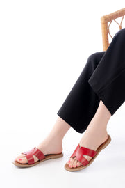 169 - 6100ortopedik hakiki deri kadin terlik - Justyol